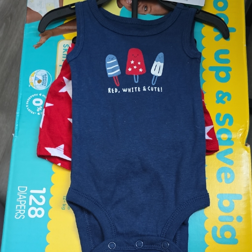 Red, White, and Blue Kids One Piece